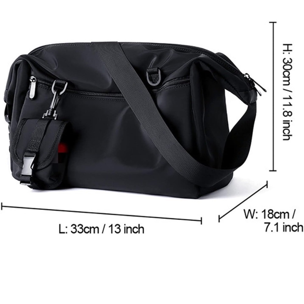Caraa Studio 2 mini crossbody Men's Bag, black nylon - Picture 4 of 7